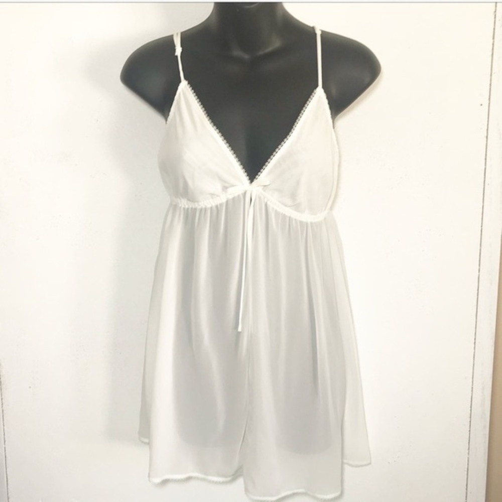 Victoria's Secret White Sheer Sleep Dress Small